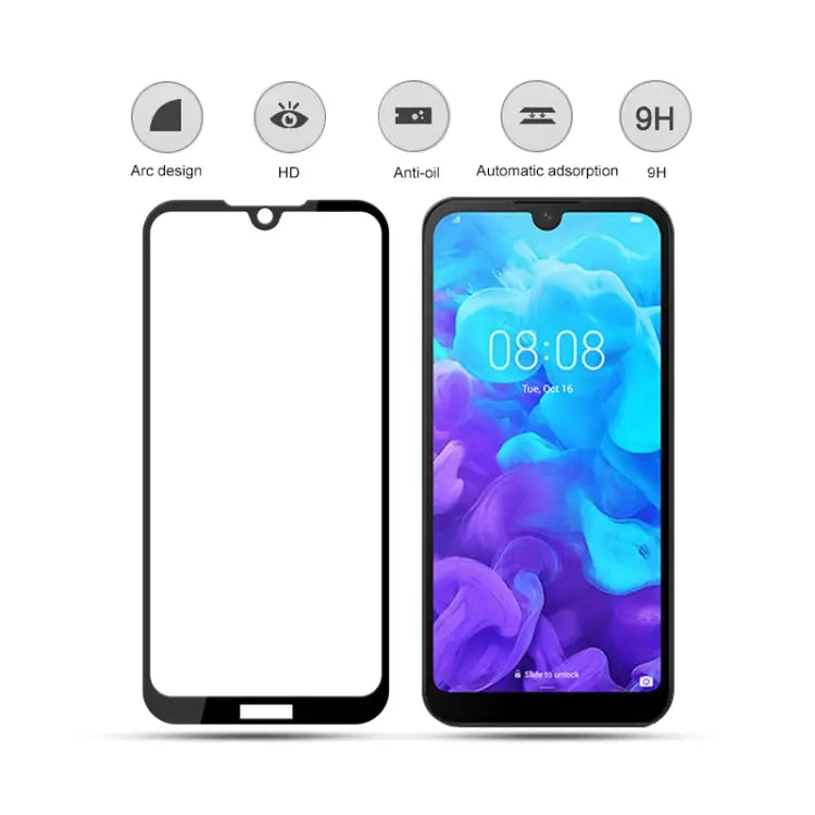 mocolo 0.33mm 9H 2.5D Full Glue Tempered Glass Film for Y5 2019 / Honor 8S (Black) Y5 2019 - Y5 2019