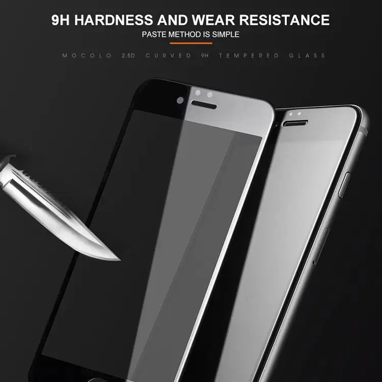 mocolo 0.33mm 9H 2.5D Silk Print Tempered Glass Film for iPhone 8 Plus & 7 Plus - iPhone 8 Plus & 7 Plus