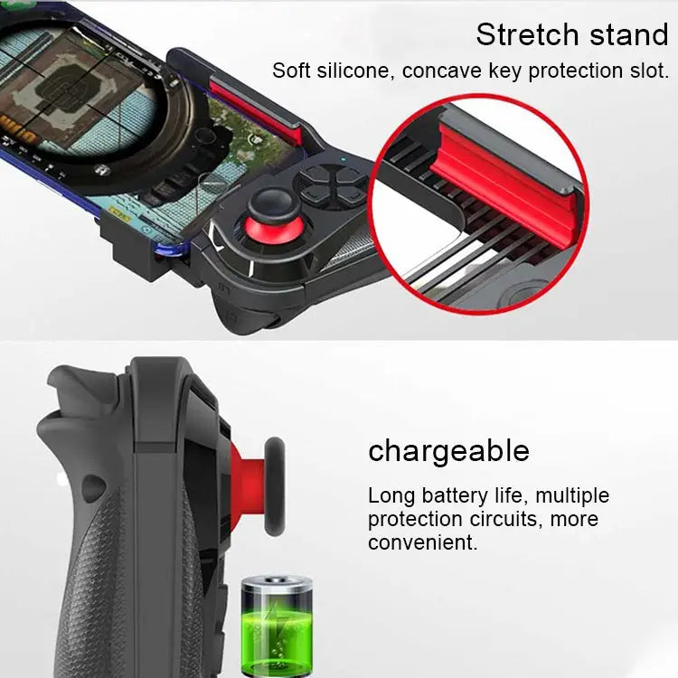 MOCUTE-059 Bluetooth 4.0 Dual-mode Left-handed Bluetooth Gamepad for 6.5-7.2-inch Phones Supports Android / IOS Direct