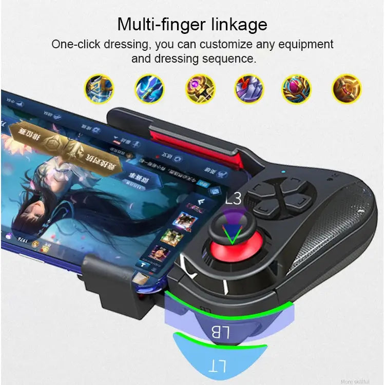 MOCUTE-059 Bluetooth 4.0 Dual-mode Left-handed Bluetooth Gamepad for 6.5-7.2-inch Phones Supports Android / IOS Direct