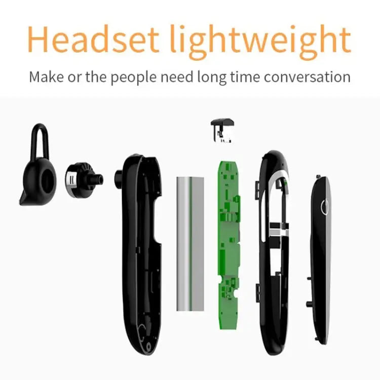 Moloke D5 Hanging Ear Type Business Bluetooth Waterproof Anti-sweat Noise Cancelling Earphone HiFi Sound Headset - Black