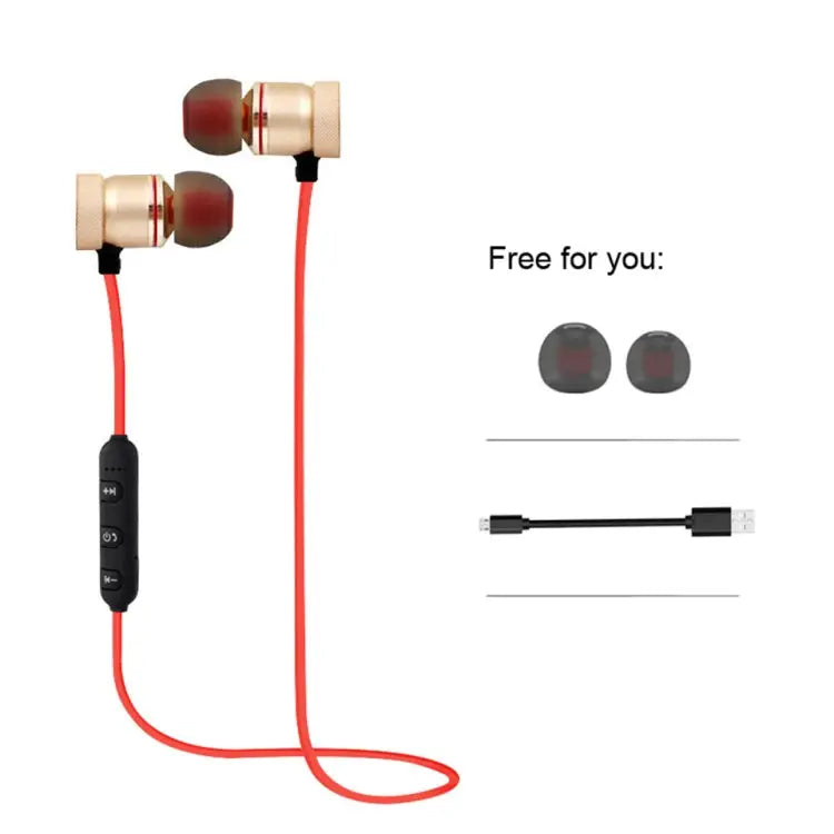 MoreBlue S07 Wireless Bluetooth Earphones Metal Magnetic Stereo Bass Headphones Cordless Sport Headset Earbuds