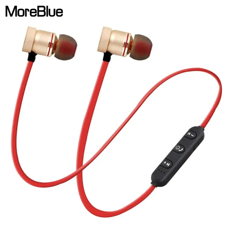 MoreBlue S07 Wireless Bluetooth Earphones Metal Magnetic Stereo Bass Headphones Cordless Sport Headset Earbuds