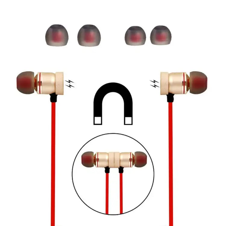 MoreBlue S07 Wireless Bluetooth Earphones Metal Magnetic Stereo Bass Headphones Cordless Sport Headset Earbuds
