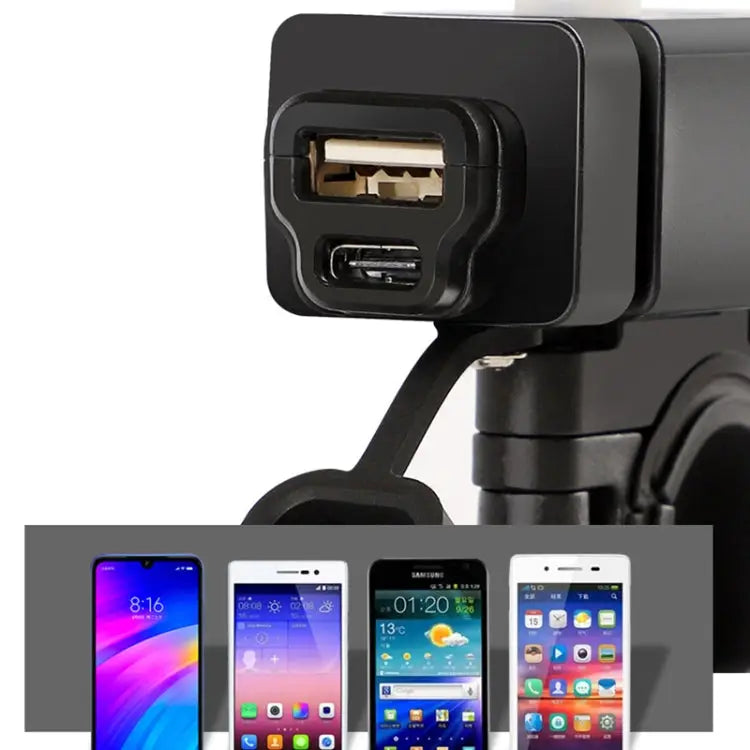 Motorcycle Mobile Phone Charger QC3.0 PD Fast Charge Charger U-type Terminal U-type Terminal - U-type Terminal