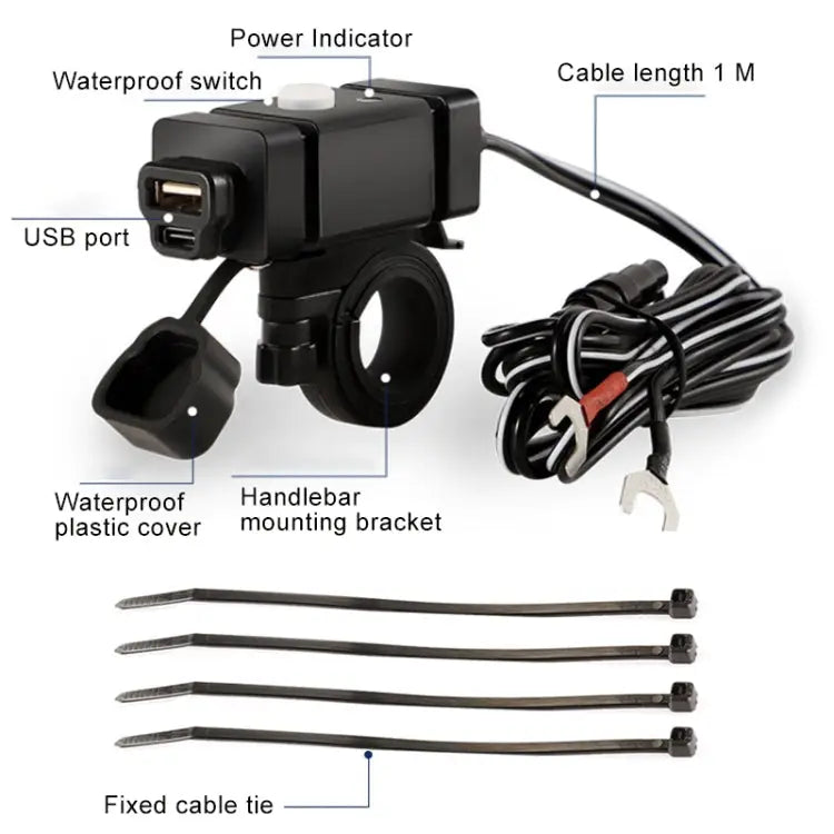 Motorcycle Mobile Phone Charger QC3.0 PD Fast Charge Charger U-type Terminal U-type Terminal - U-type Terminal