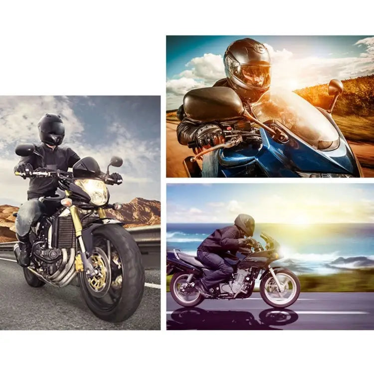 Motorcycle Waterproof Aluminum Shell Bluetooth Handle Stereo Speaker Support BT/MP3/FM/TF