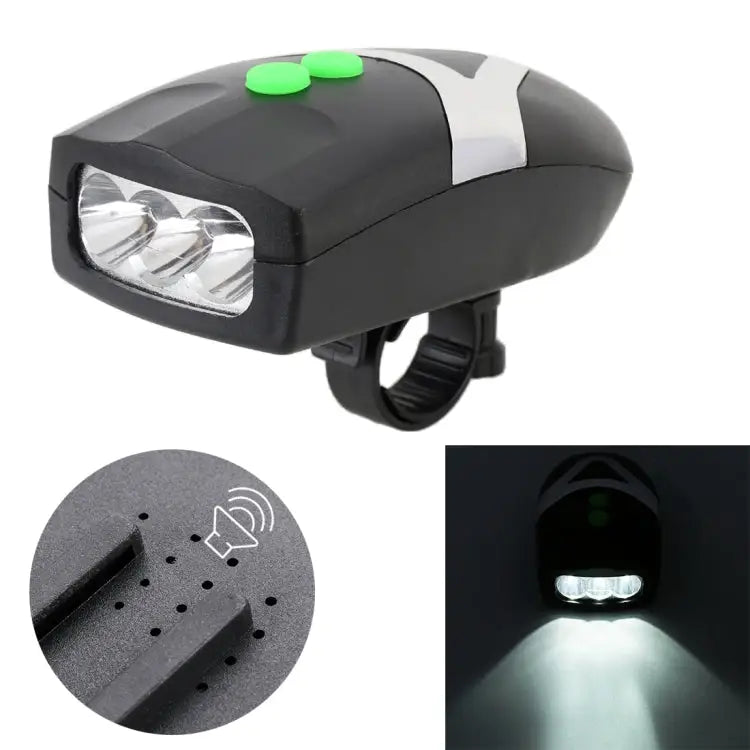 Mountain Bike Headlight Horn LED Flashlight Bicycle Electric Horn with Light Electric Horn with Light - Electric Horn