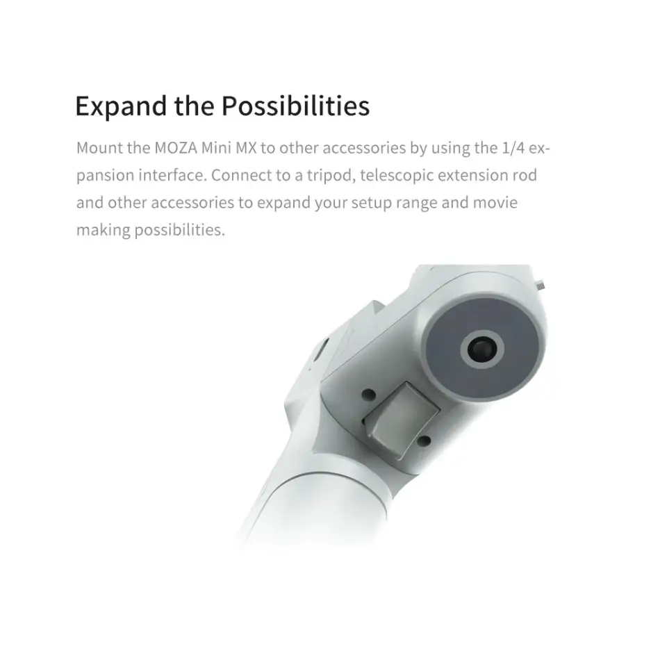 MOZA Mini MX 3 Axis Foldable Handheld Gimbal Stabilizer for Action Camera and Smart Phone - Mini MX
