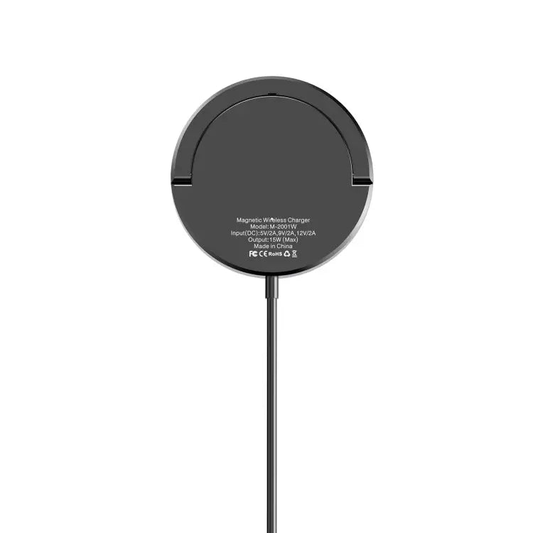 Mriowiz M-2001W 15W Desktop MagSafe Magnetic Wireless Charger for iPhone 12 Series with USB + USB-C / Type-C Data Cable