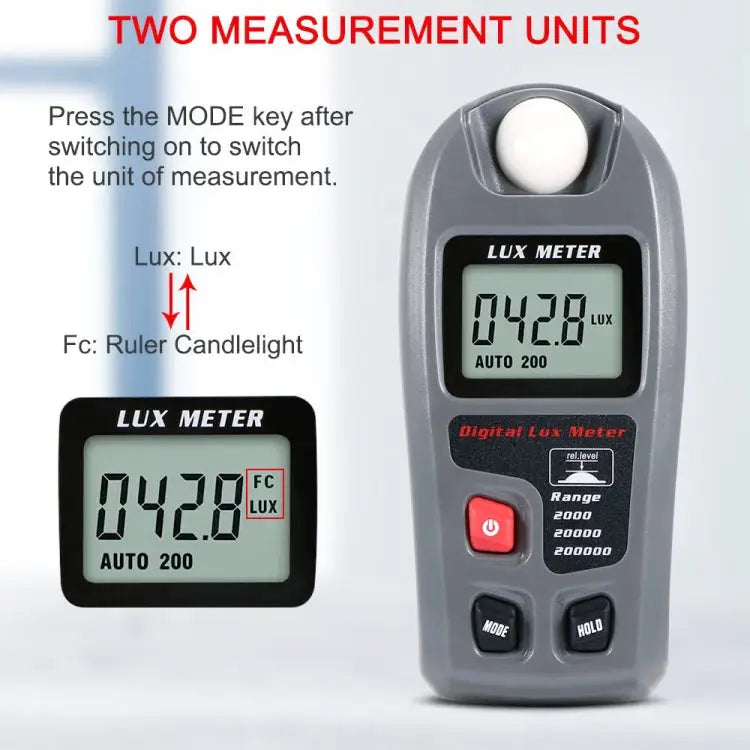 MT-30 LCD Portable Digital Light Lux Meter for Factory / School / House Various Occasion Range: 0.1-200,000 Lux MT-30