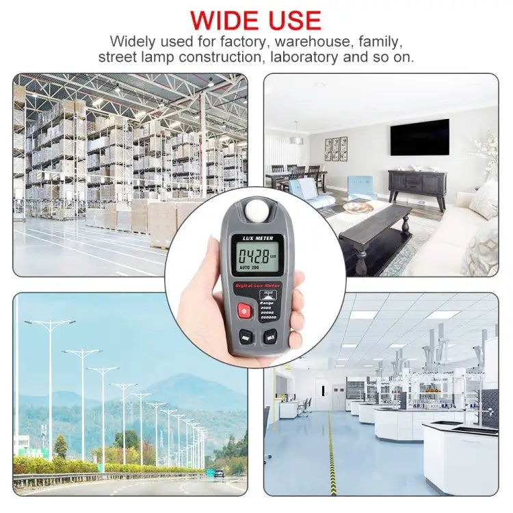 MT-30 LCD Portable Digital Light Lux Meter for Factory / School / House Various Occasion Range: 0.1-200,000 Lux MT-30