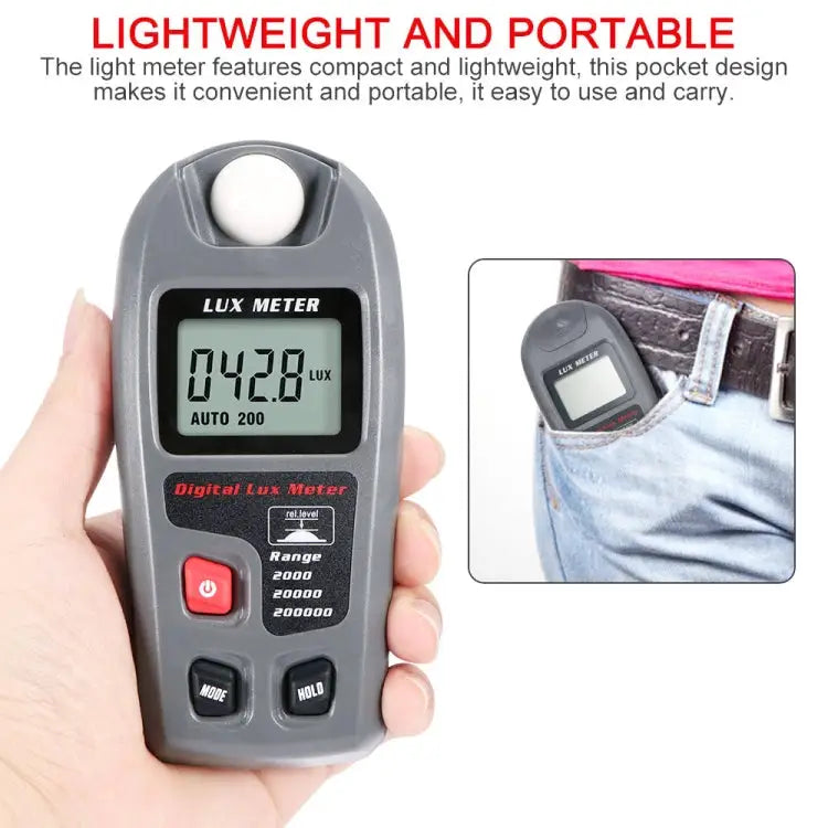 MT-30 LCD Portable Digital Light Lux Meter for Factory / School / House Various Occasion Range: 0.1-200,000 Lux MT-30
