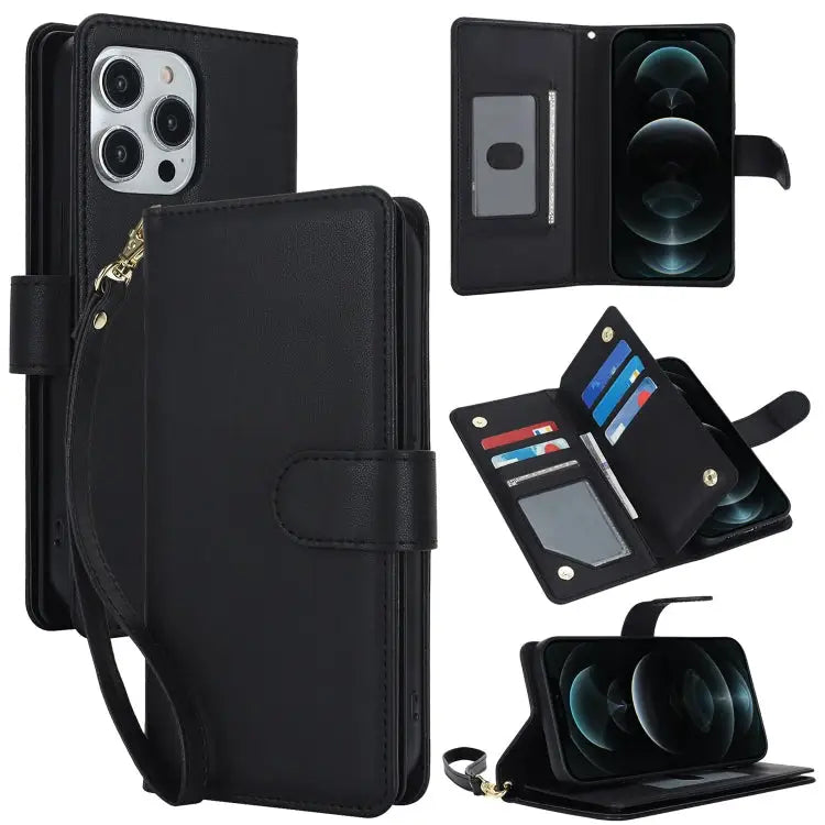 Multi-Card Wallet RFID Leather Phone Case For iPhone 11 Pro Max For iPhone 11 For iPhone 11 Pro - For iPhone 12 Pro Max