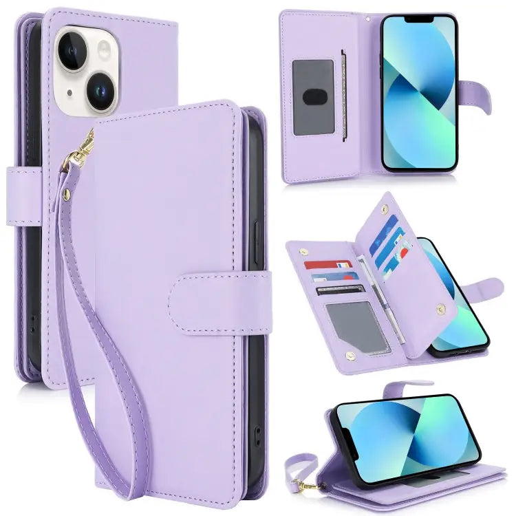 Multi-Card Wallet RFID Leather Phone Case For iPhone 11 Pro Max For iPhone 11 For iPhone 11 Pro - For iPhone 13 / Light