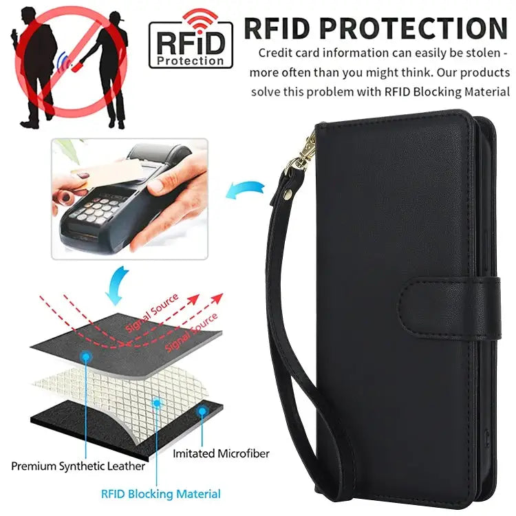 Multi-Card Wallet RFID Leather Phone Case For iPhone 11 Pro Max For iPhone 11 For iPhone 11 Pro - Apple Accessories