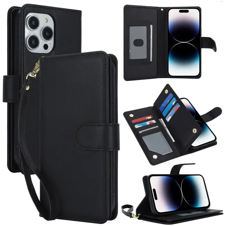 Multi-Card Wallet RFID Leather Phone Case For iPhone 13 For iPhone 12 Pro Max For iPhone 12 / 12 Pro - For iPhone 14