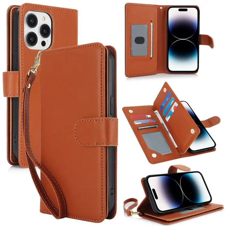 Multi-Card Wallet RFID Leather Phone Case For iPhone 13 For iPhone 12 Pro Max For iPhone 12 / 12 Pro - For iPhone 14