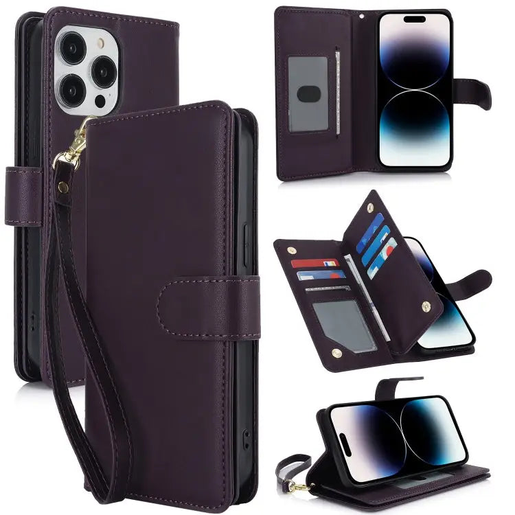 Multi-Card Wallet RFID Leather Phone Case For iPhone 13 For iPhone 12 Pro Max For iPhone 12 / 12 Pro - For iPhone 14