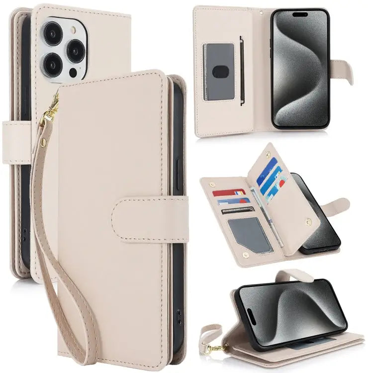 Multi-Card Wallet RFID Leather Phone Case For iPhone 14 Plus For iPhone 14 For iPhone 14 Pro - For iPhone 15 Pro
