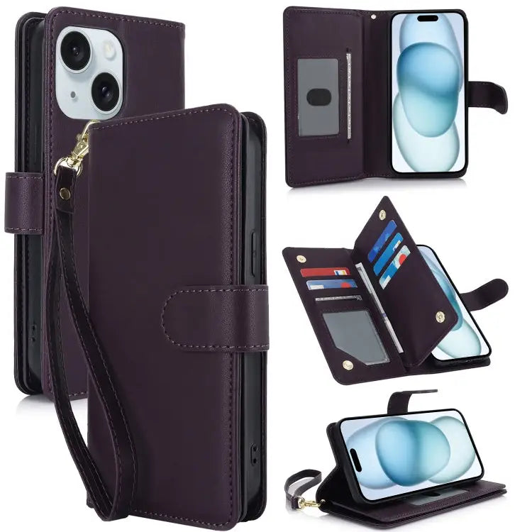Multi-Card Wallet RFID Leather Phone Case For iPhone 14 Pro Max For iPhone 13 Pro Max For iPhone 13 Pro - For iPhone 15