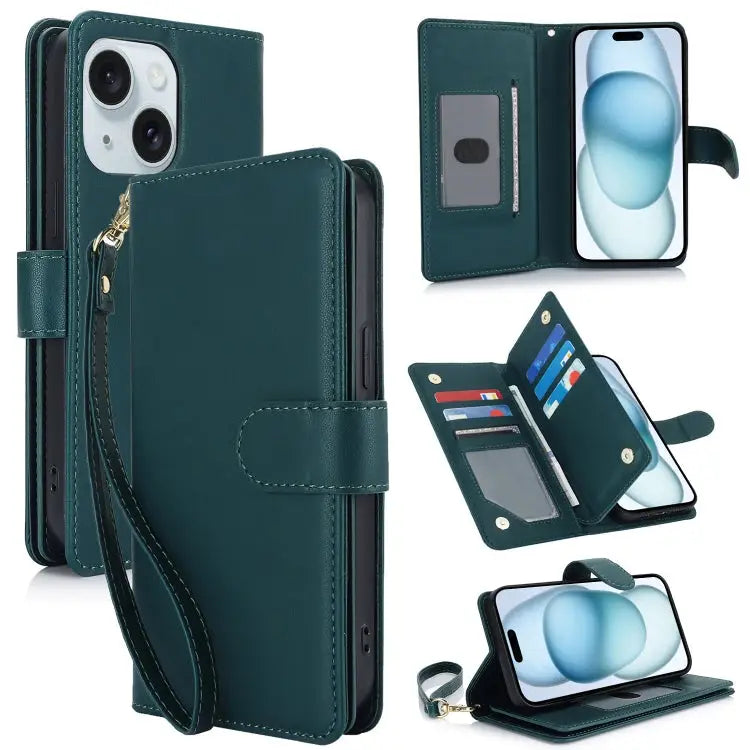 Multi-Card Wallet RFID Leather Phone Case For iPhone 14 Pro Max For iPhone 13 Pro Max For iPhone 13 Pro - For iPhone 15