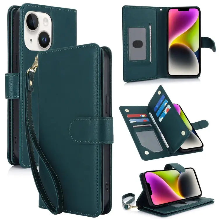 Multi-Card Wallet RFID Leather Phone Case For iPhone 14 Pro Max For iPhone 13 Pro Max For iPhone 13 Pro - For iPhone 14
