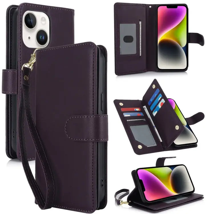 Multi-Card Wallet RFID Leather Phone Case For iPhone 14 Pro Max For iPhone 13 Pro Max For iPhone 13 Pro - For iPhone 14