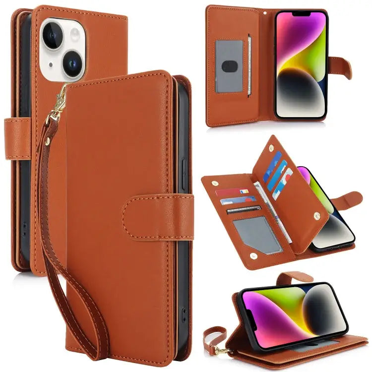 Multi-Card Wallet RFID Leather Phone Case For iPhone 14 Pro Max For iPhone 13 Pro Max For iPhone 13 Pro - For iPhone 14