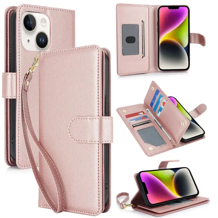 Multi-Card Wallet RFID Leather Phone Case For iPhone 14 Pro Max For iPhone 13 Pro Max For iPhone 13 Pro - For iPhone 14
