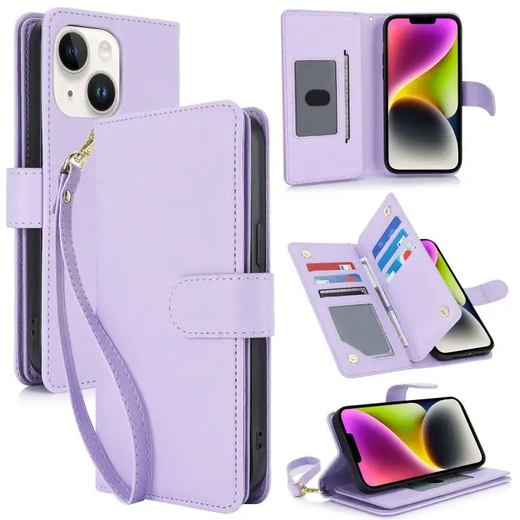 Multi-Card Wallet RFID Leather Phone Case For iPhone 14 Pro Max For iPhone 13 Pro Max For iPhone 13 Pro - For iPhone 14