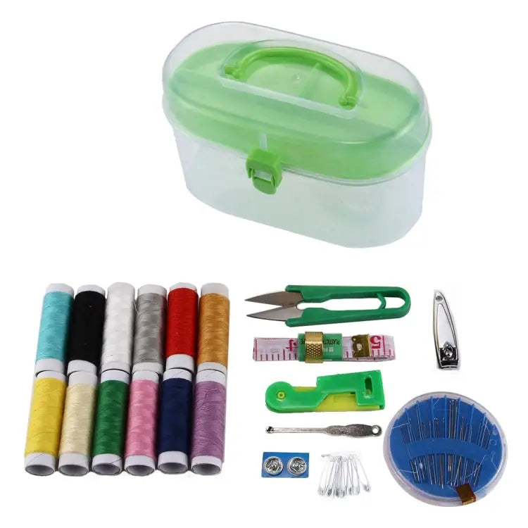 Multi-colorline Needle Wearer Tape Ear Spoon etc Treasure Box Daily Necessities Sewing Box Random Color Delivery