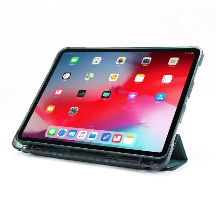Multi-folding TPU Leather Tablet Case with Holder & Pen Slot For iPad Pro 11 (2020/2018) For iPad Air 13 2024 / Pro