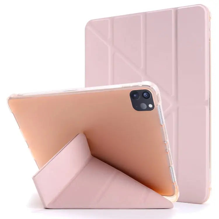 Multi-folding TPU Leather Tablet Case with Holder & Pen Slot For iPad Pro 11 (2020/2018) For iPad Air 13 2024 / Pro