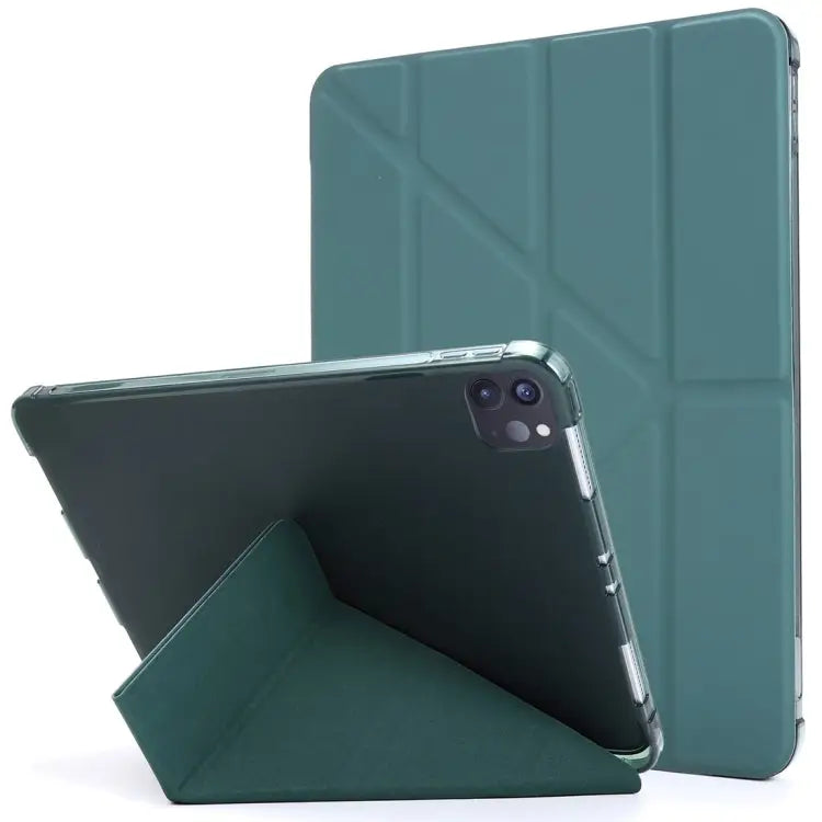 Multi-folding TPU Leather Tablet Case with Holder & Pen Slot For iPad Pro 11 (2020/2018) For iPad Air 13 2024 / Pro