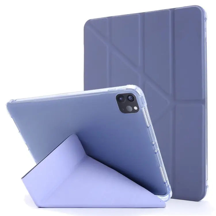 Multi-folding TPU Leather Tablet Case with Holder & Pen Slot For iPad Pro 11 (2020/2018) For iPad Air 13 2024 / Pro