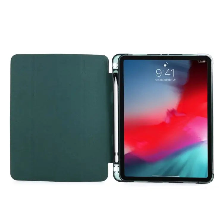 Multi-folding TPU Leather Tablet Case with Holder & Pen Slot For iPad Pro 11 (2020/2018) For iPad Air 13 2024 / Pro