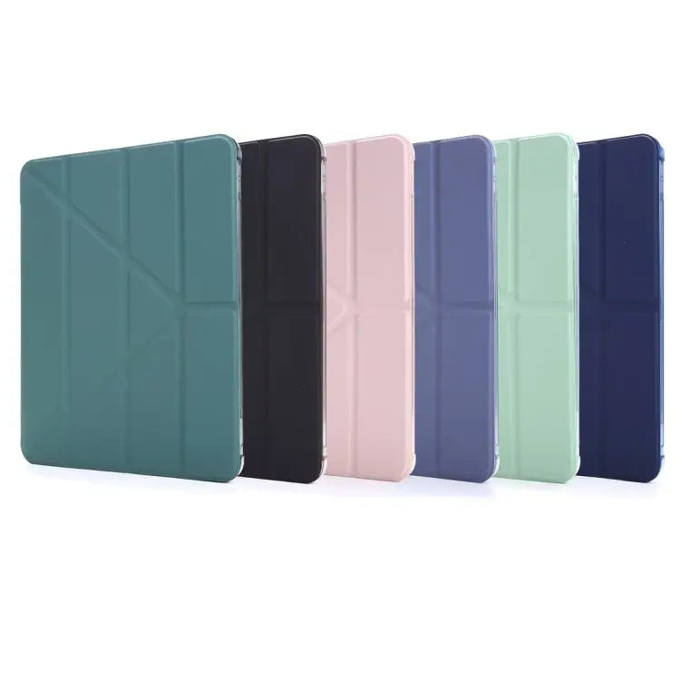 Multi-folding TPU Leather Tablet Case with Holder & Pen Slot For iPad Pro 11 (2020/2018) For iPad Air 13 2024 / Pro