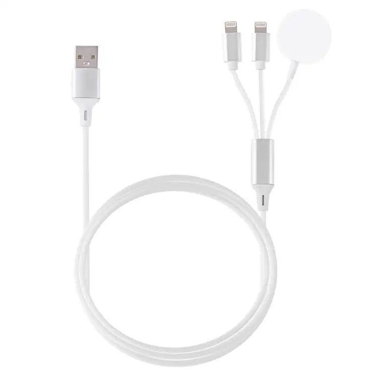 Multi-function 3 In 1 8 Pin Magnetic Charging Cable for iPhone / Apple Watch Length: 1m