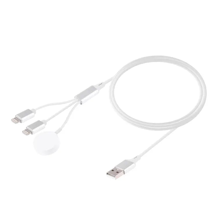Multi-function 3 In 1 8 Pin Magnetic Charging Cable for iPhone / Apple Watch Length: 1m