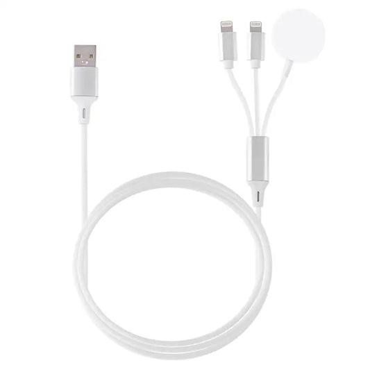 Multi-function 3 In 1 8 Pin Magnetic Charging Cable for iPhone / Apple Watch Length: 1m