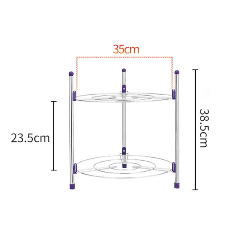 Multi-function Kitchen Pot Rack Double-layer Wok Soup Pot Stainless Steel Pot Rack Double-layer - Double-layer