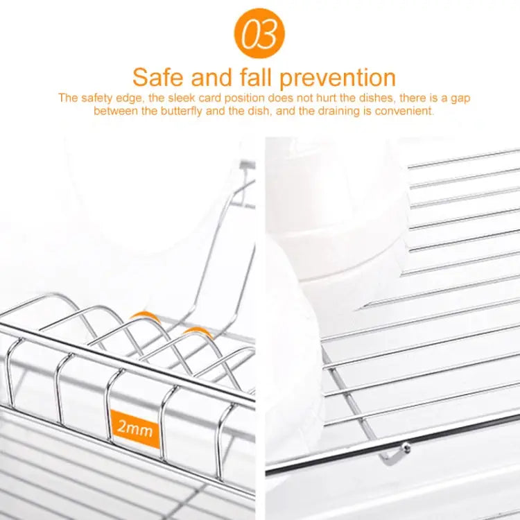Multi-function Kitchen Stainless Steel Double Diskes Rack Hanging Knife Chopping Block Holder Knife Chopping Block
