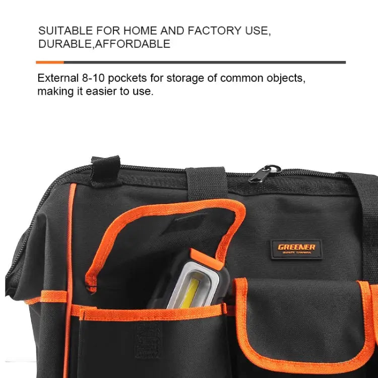 Multi-function Oxford Cloth Electrician Belt Pouch Maintenance Tools Handbag Shoulder Bag Convenient Tool Bag Size: 19