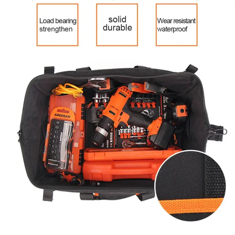 Multi-function Oxford Cloth Electrician Belt Pouch Maintenance Tools Handbag Shoulder Bag Convenient Tool Bag Size: 19