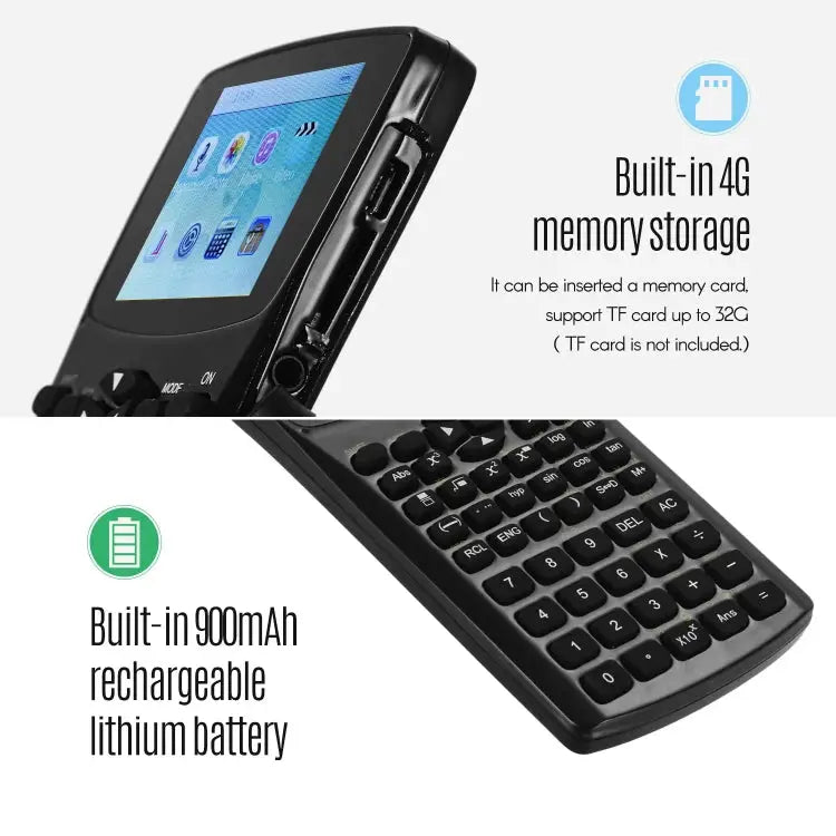 Multi-function Portable 2.4 inch Display Screen Scientific Calculator Support Sound Recording / Radio / Music & Video