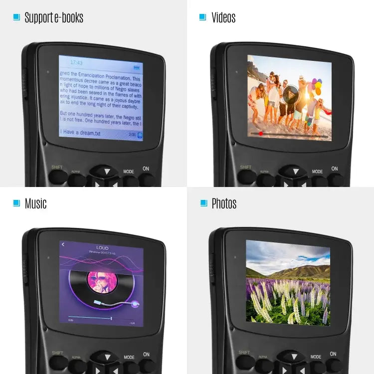 Multi-function Portable 2.4 inch Display Screen Scientific Calculator Support Sound Recording / Radio / Music & Video