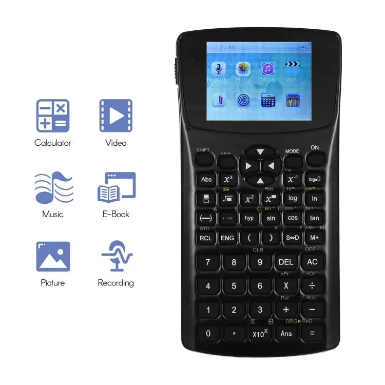 Multi-function Portable 2.4 inch Display Screen Scientific Calculator Support Sound Recording / Radio / Music & Video
