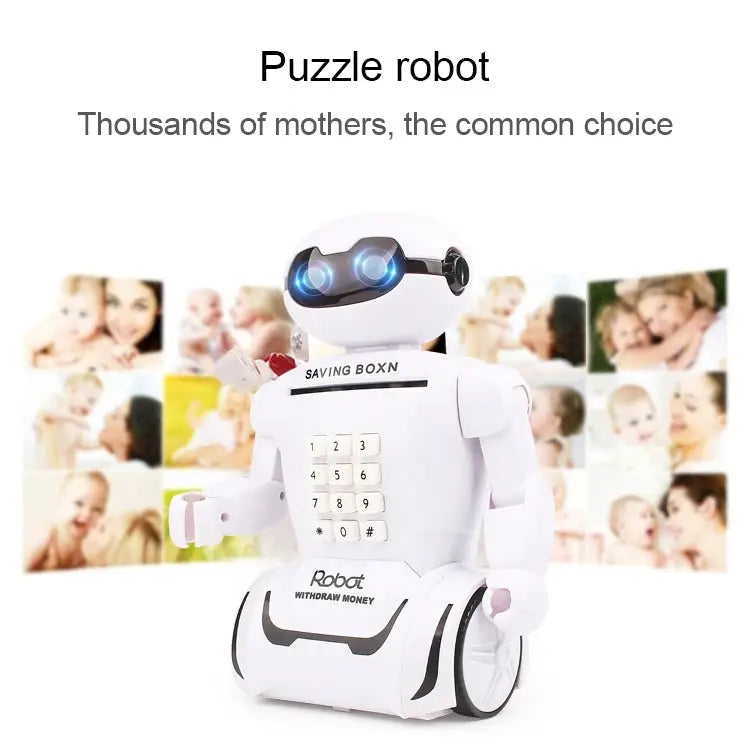 Multi-function Robot Piggy Bank Desk Lamp Code Money Box for Children - Robot Bank
