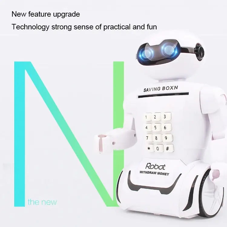 Multi-function Robot Piggy Bank Desk Lamp Code Money Box for Children - Robot Bank